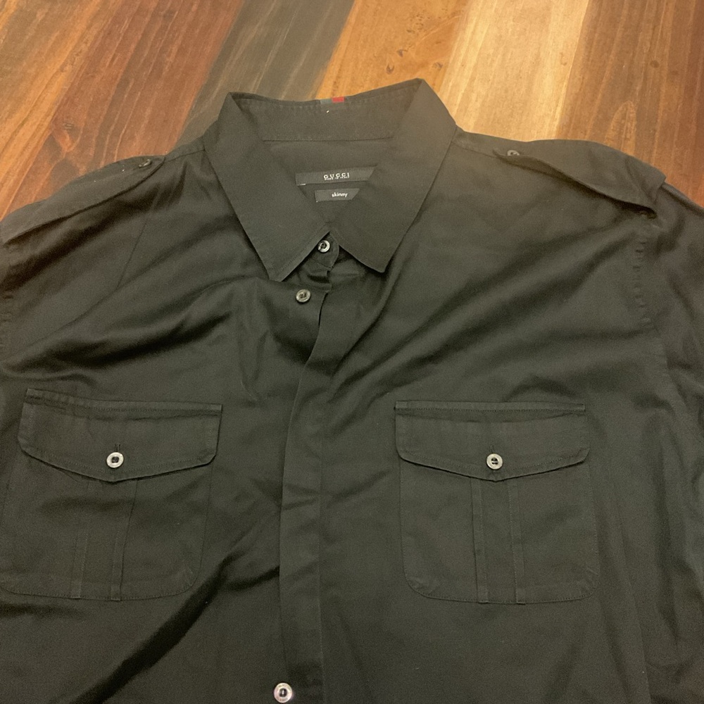 Gucci Black Collared Shirt